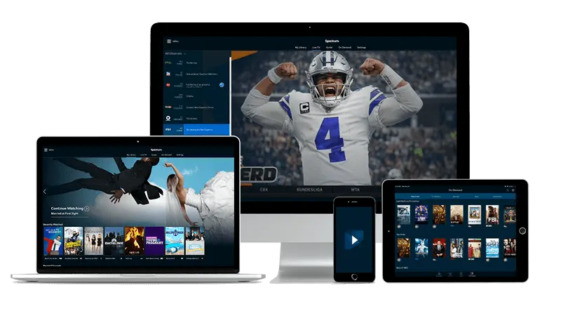 Pro IPTV UK live TV showing on several different screens